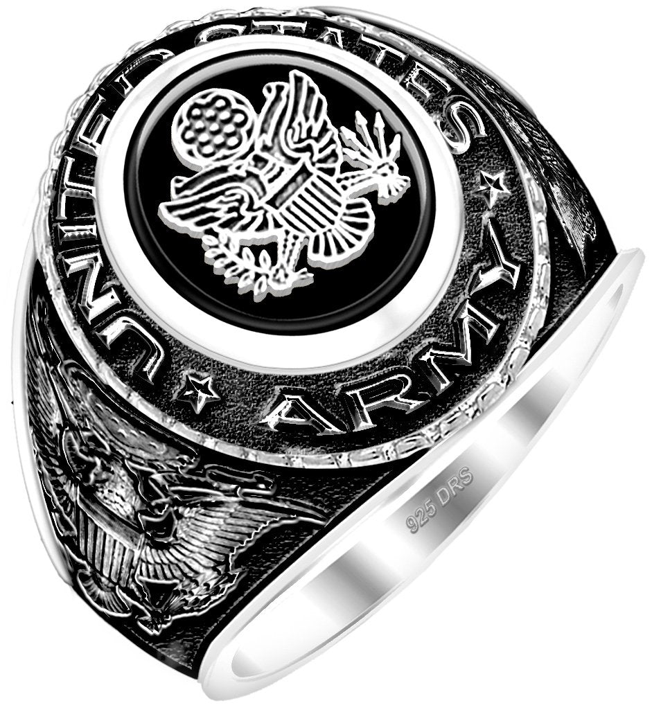 Sterling Silver US Army Ring