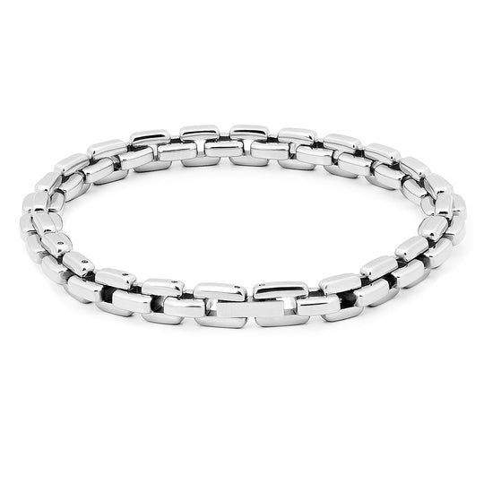 Stainless Steel Men's Classic 8in Link Bracelet