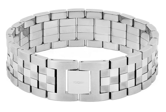Stainless Steel Men's Wide 8in Bracelet