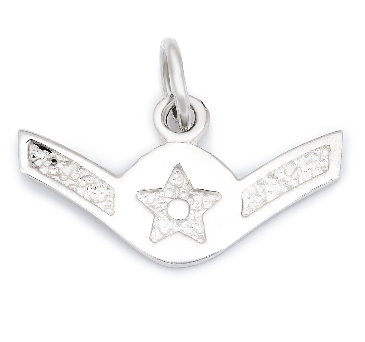 Sterling Silver Air Force Airman E-2 Rank Pendant