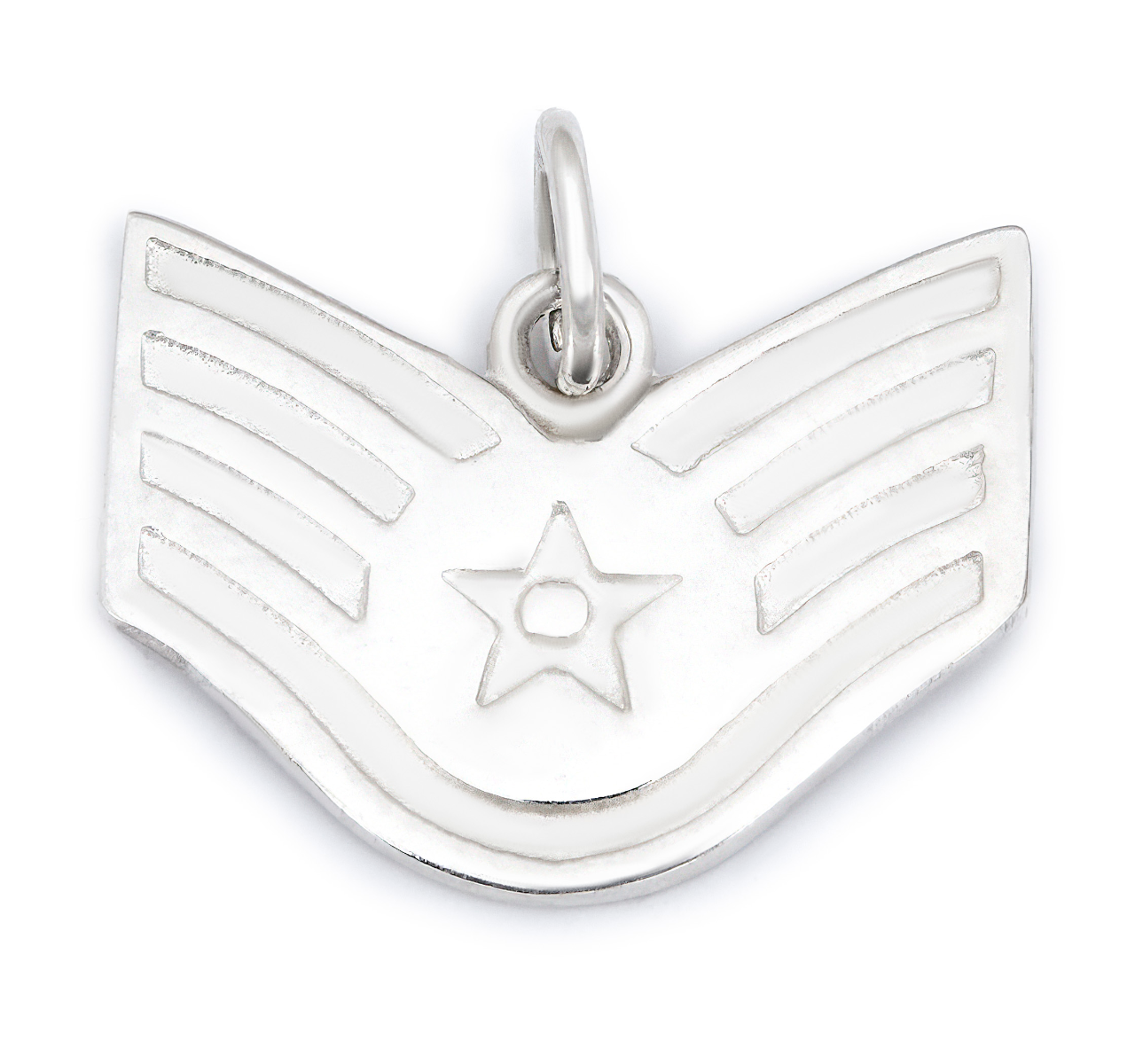 Sterling Silver Air Force Staff Sergeant E-5 Rank Pendant
