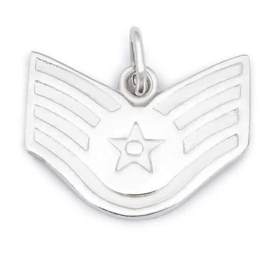 Sterling Silver Air Force Staff Sergeant E-5 Rank Pendant