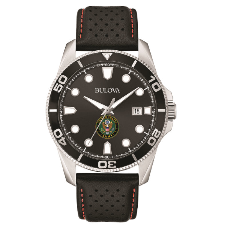 Bulova Men’s US Army 43mm Stainless Steel Watch