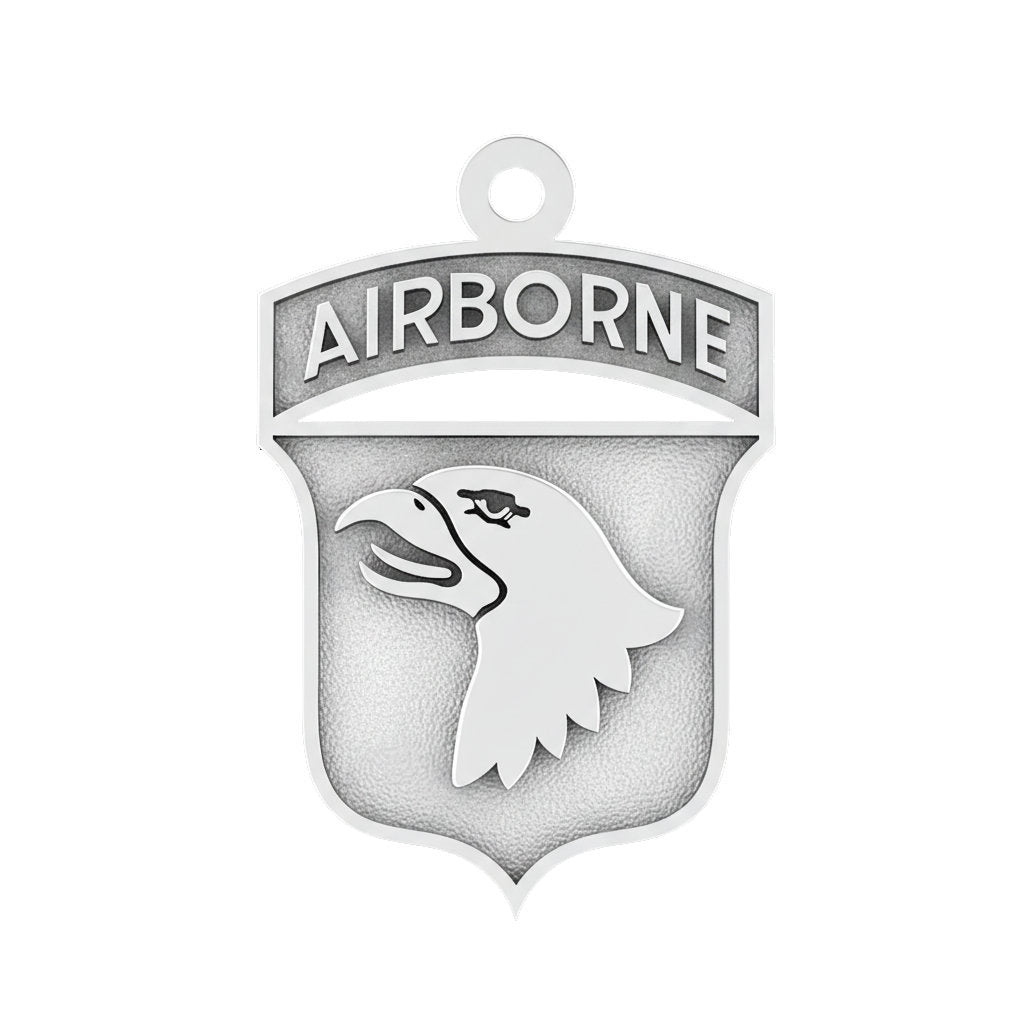 Sterling Silver or Yellow Gold US Army Airborne Pendant