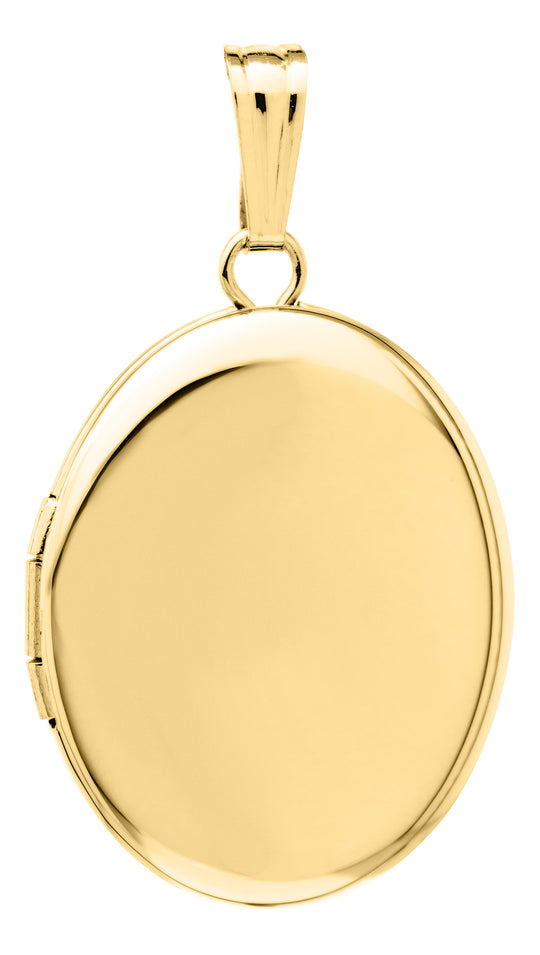 Yellow Gold Filled Oval 14mm Polished Locket for Women