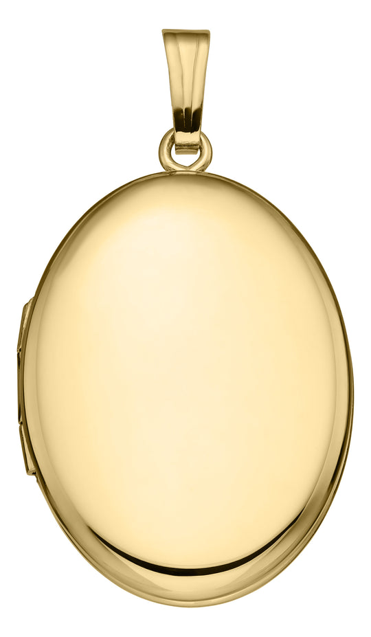 Yellow Gold Filled Oval 17mm Polished Locket for Women