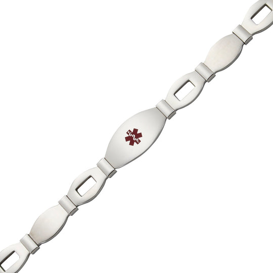 Stainless Steel 8in Medical ID Bracelet