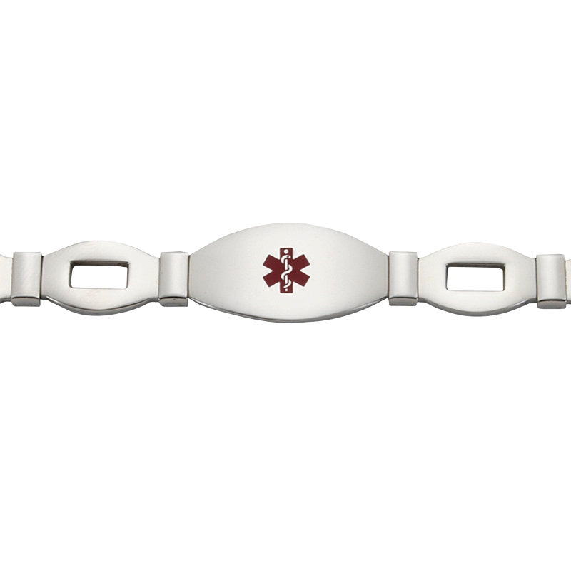 Stainless Steel 8in Medical ID Bracelet