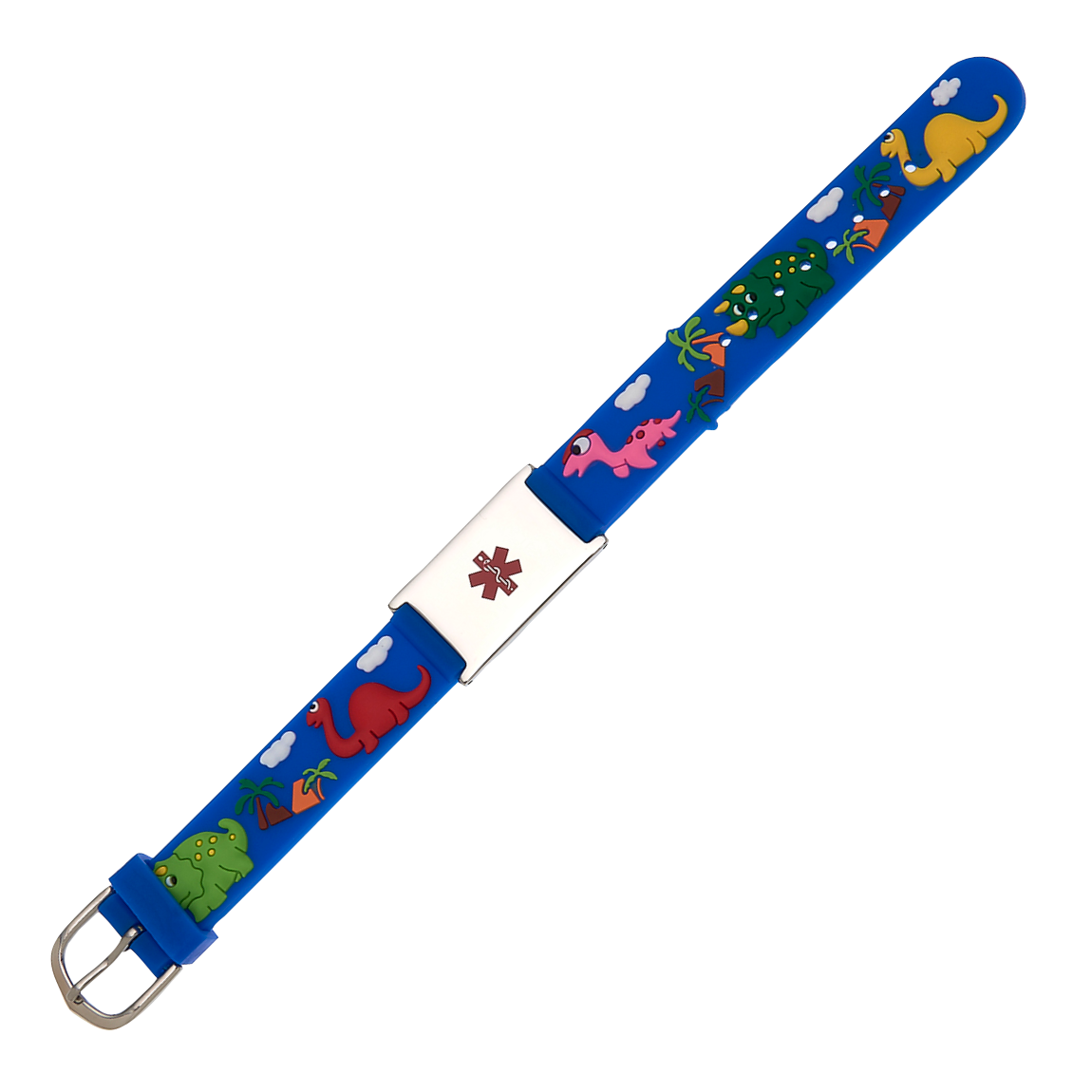 Kids Blue Dinosaur Medical ID Bracelet