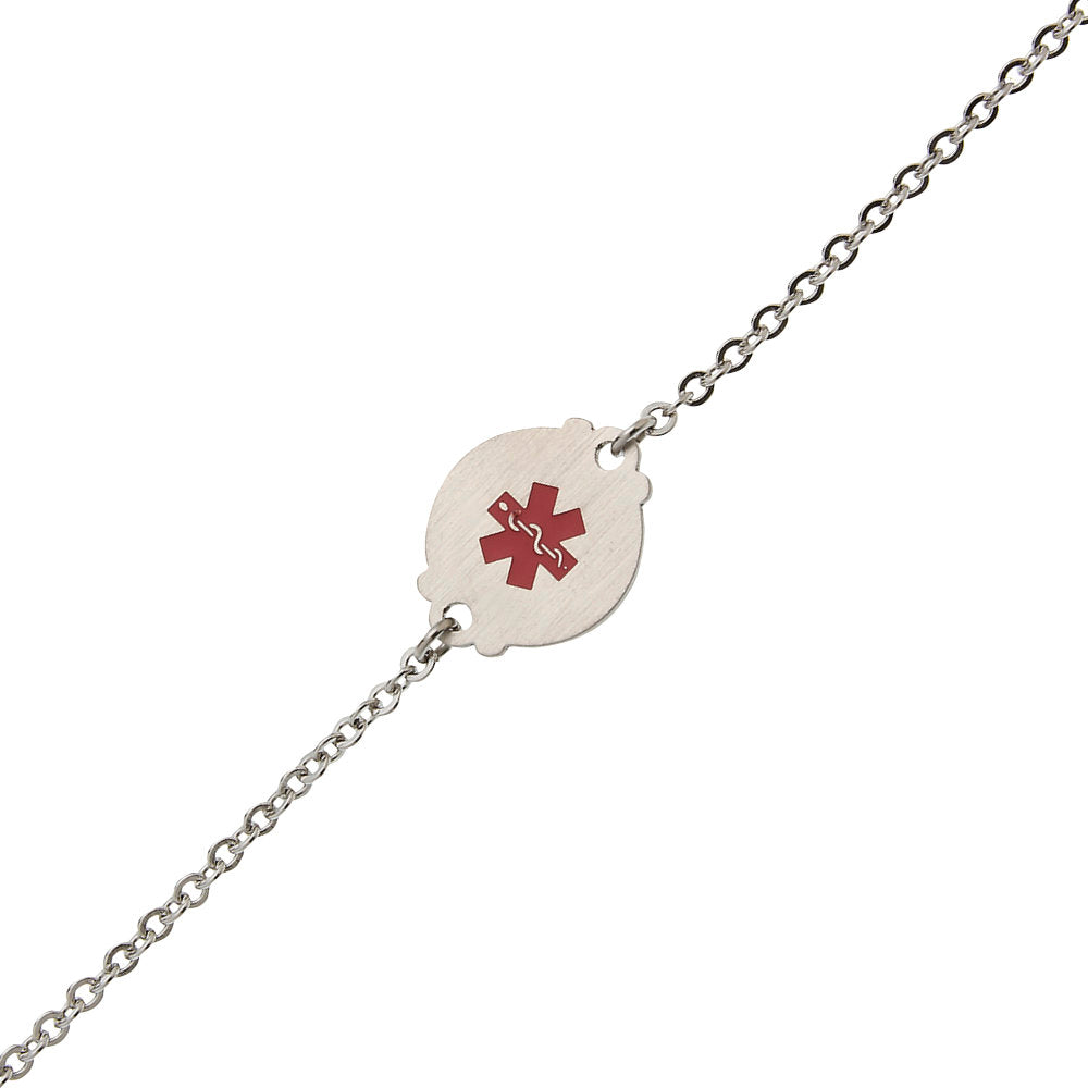 Stainless Steel Round Medical ID Bracelet