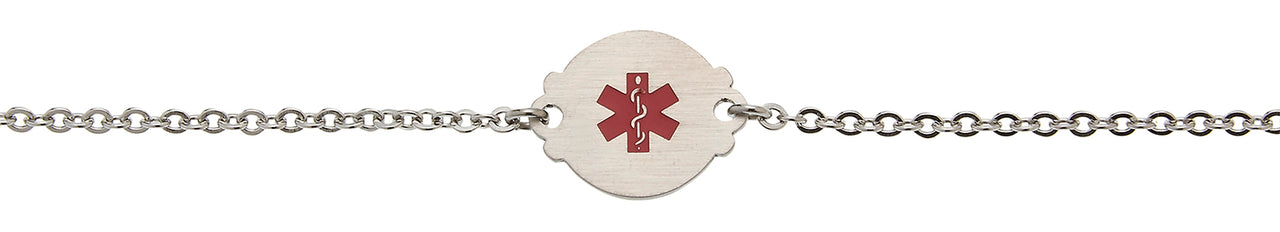 Stainless Steel Round Medical ID Bracelet