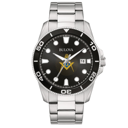 Bulova Masonic Divers Stainless Steel Watch