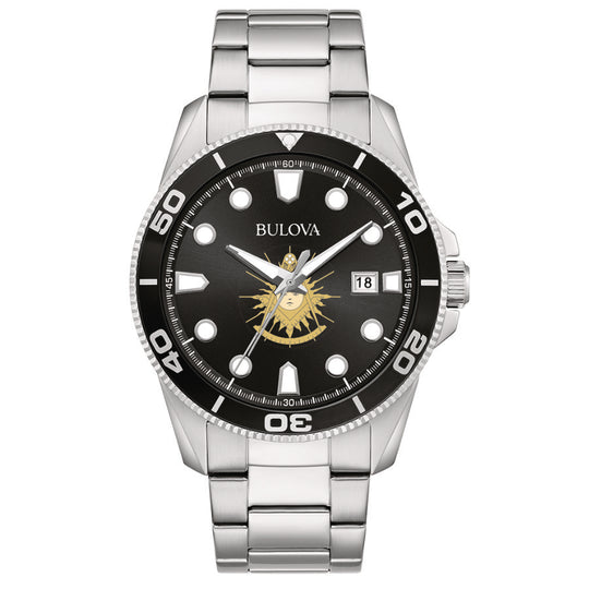 Bulova Masonic Past Master Divers Stainless Steel Watch