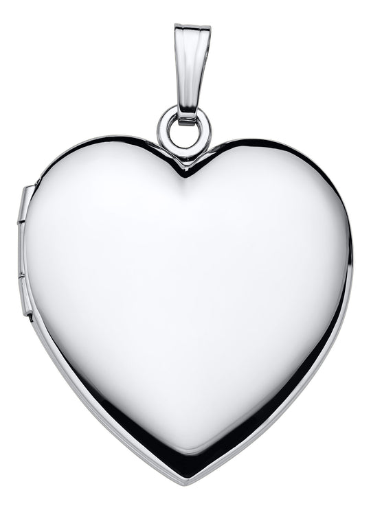 14k White Gold 1pt Diamond Heart Locket
